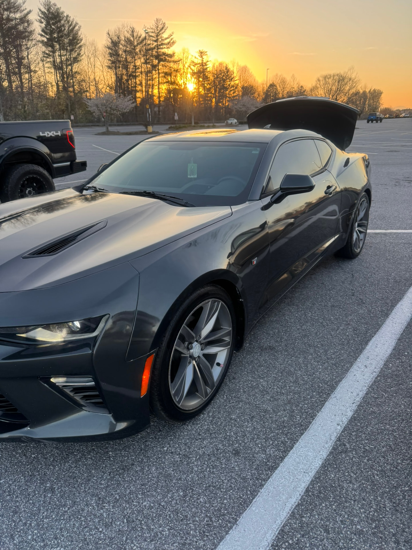 Detailed Camaro at sunset