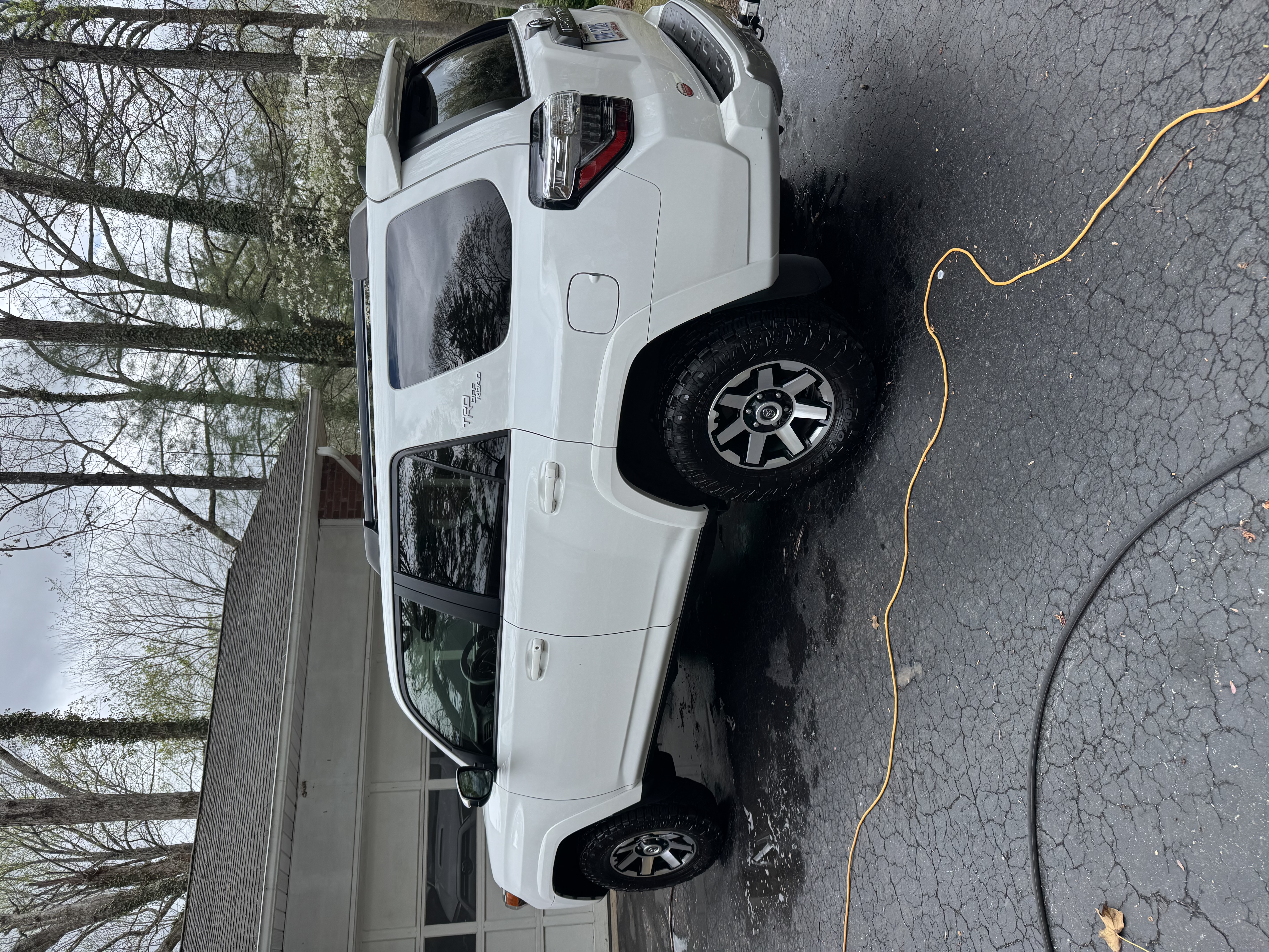 Finished white SUV